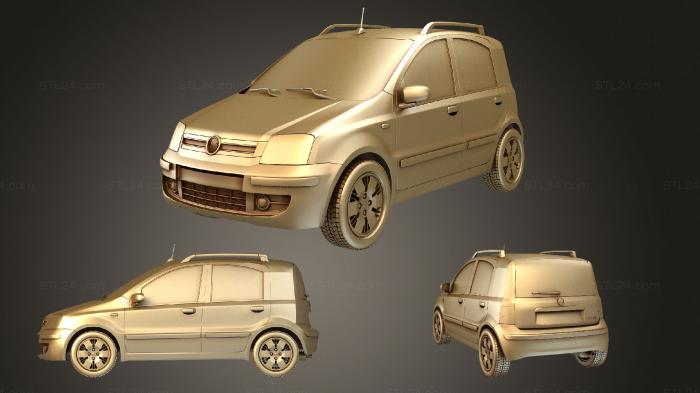 Автомобили и транспорт (Fiat Panda 2011, CARS_1455) 3D модель для ЧПУ станка